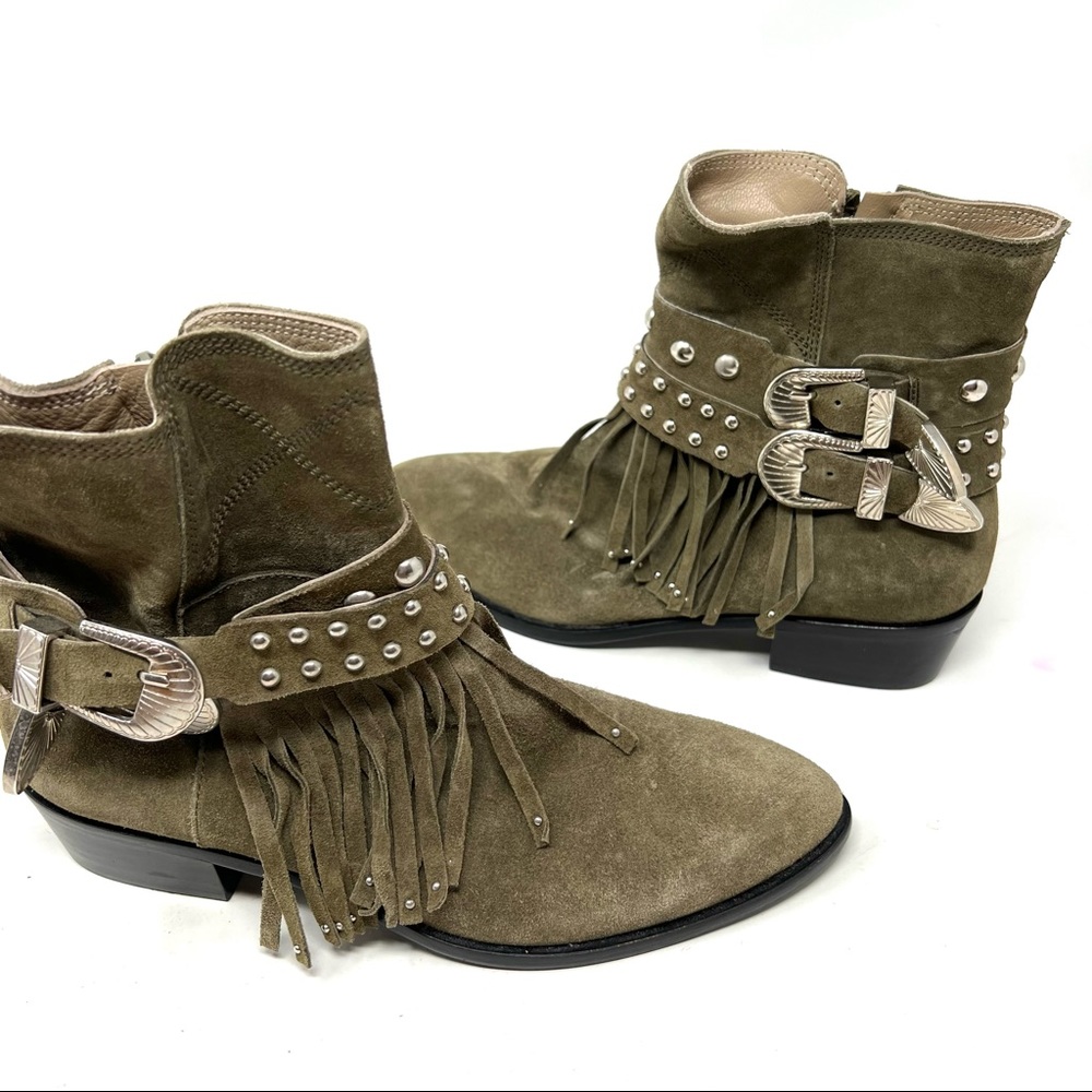 New Toral Revolve olive green suede boots size 37 - Picture 6 of 8